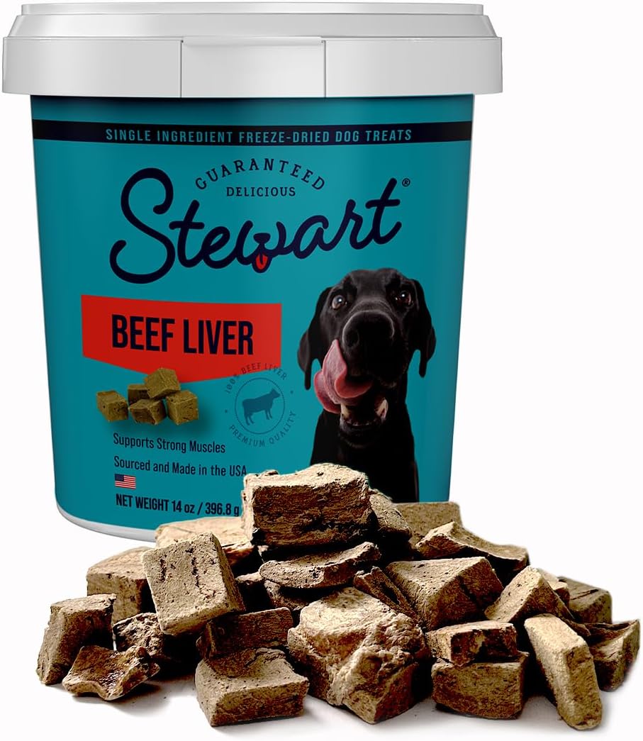 Stewart 100% Beef Liver Dog Treats, 21 oz Tub, ~475 Pieces, Freeze Dried Raw, 50% Protein, Single Ingredient Training Treats or Meal Topper, Grain Free, Gluten Free - Image 12