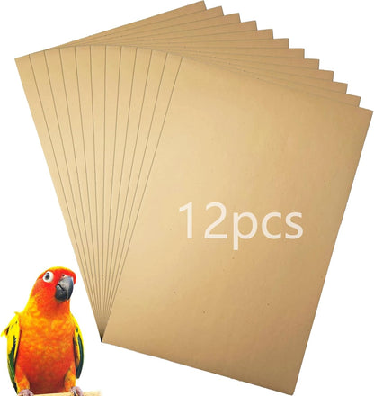 Hamiledyi Bird Gravel Paper, Special Sea Sand Liner for Page, Parrot Cage Gravel Paper Mat, 17x11 Inch Disposable Cushion Pads for Bird Parakeet Budgie 32PCS - Image 9