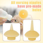 Graduated oral syringes displayed alongside the 50 milliliter pet feeding bottle.