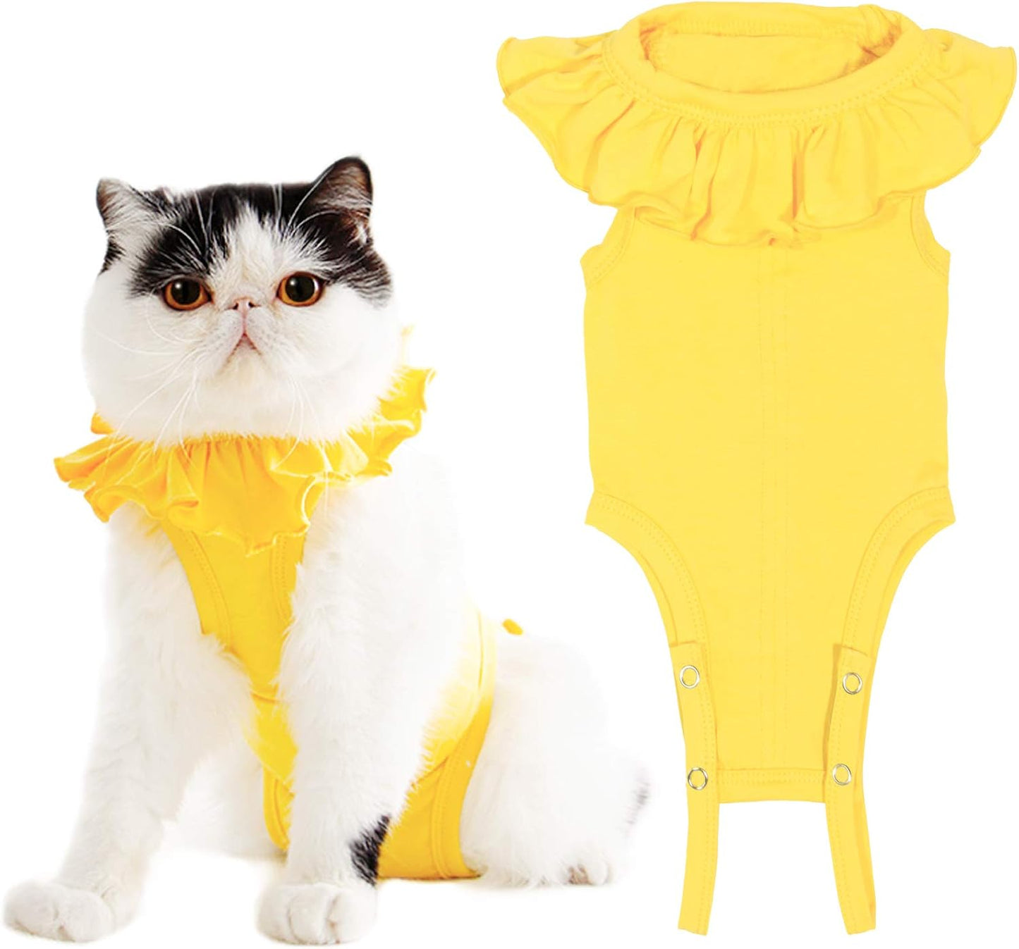 Cat Recovery Suit for Abdominal Wounds and Skin Diseases,Breathable Surgical Recovery Shirt After Surgery Wear Anti Licking Wounds,E-Collar Alternative for Female Cats Kitten(RSC01-blue-m) - Image 12