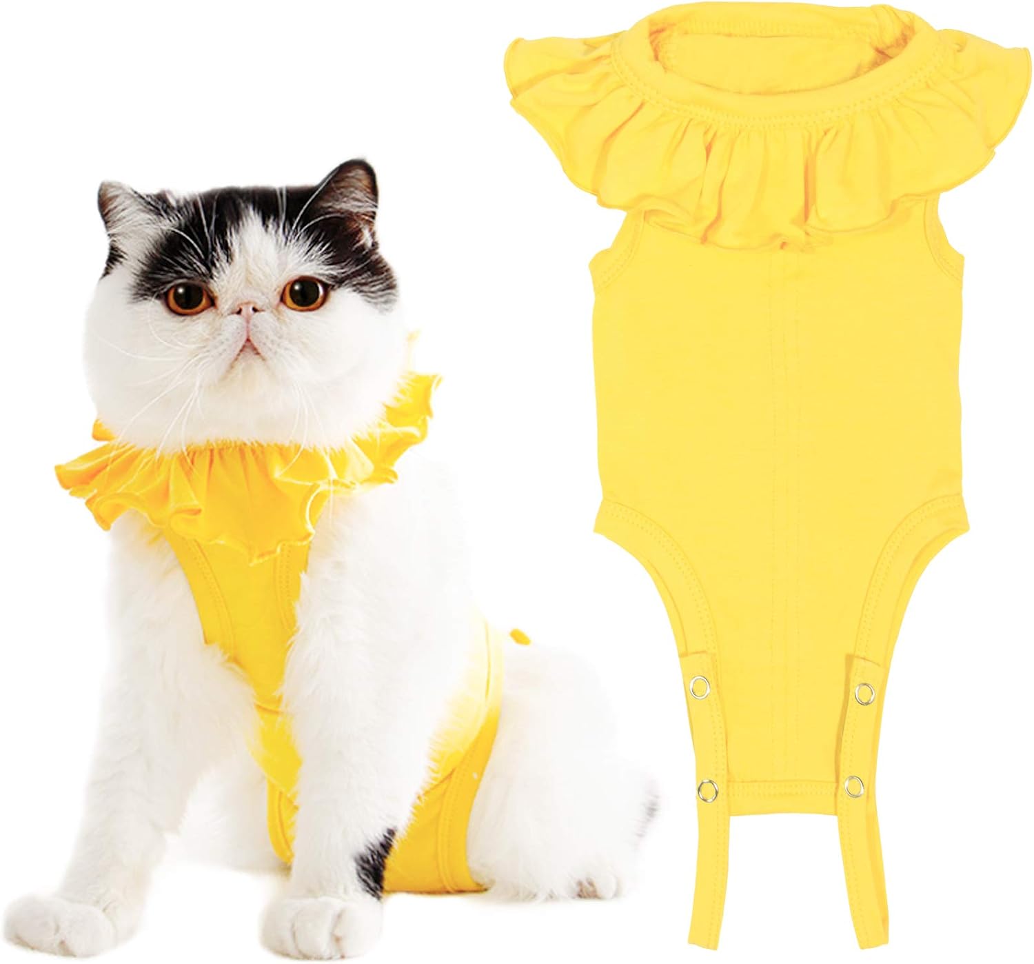 Cat Recovery Suit for Abdominal Wounds and Skin Diseases,Breathable Surgical Recovery Shirt After Surgery Wear Anti Licking Wounds,E-Collar Alternative for Female Cats Kitten(RSC01-blue-m) - Image 12