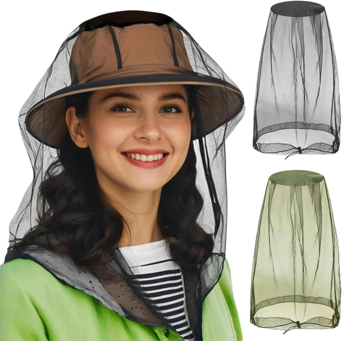 Wzylwll Wane Premium Mosquito Head Net 2 pack front view