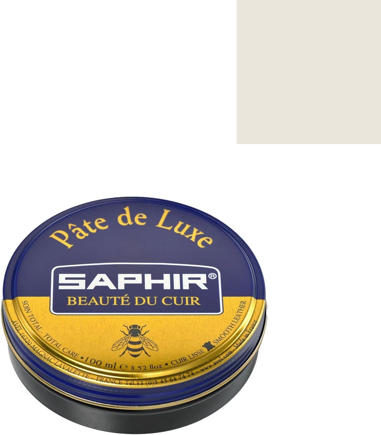 Saphir Pate De Luxe black leather wax paste for professional mirror shine