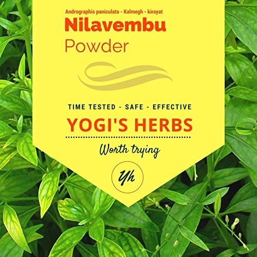Yogis Herbs Nilavembu Powder 1 pound pack front view showing authentic botanical supplement packaging.