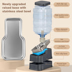 Reusable ice pack being inserted into the automatic pet drinking station