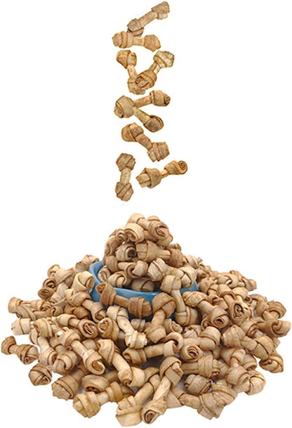 MON2SUN Dog Rawhide Knot Bones Mini Bones Rawhide Chews Natural 2.5 Inch 60 Count for Puppy and Small Dogs - Image 11