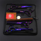 Purple Dragon 4 piece pet scissors kit accessories