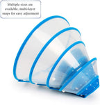 Andiker blue Elizabethan collar multi layer snap buttons detail view