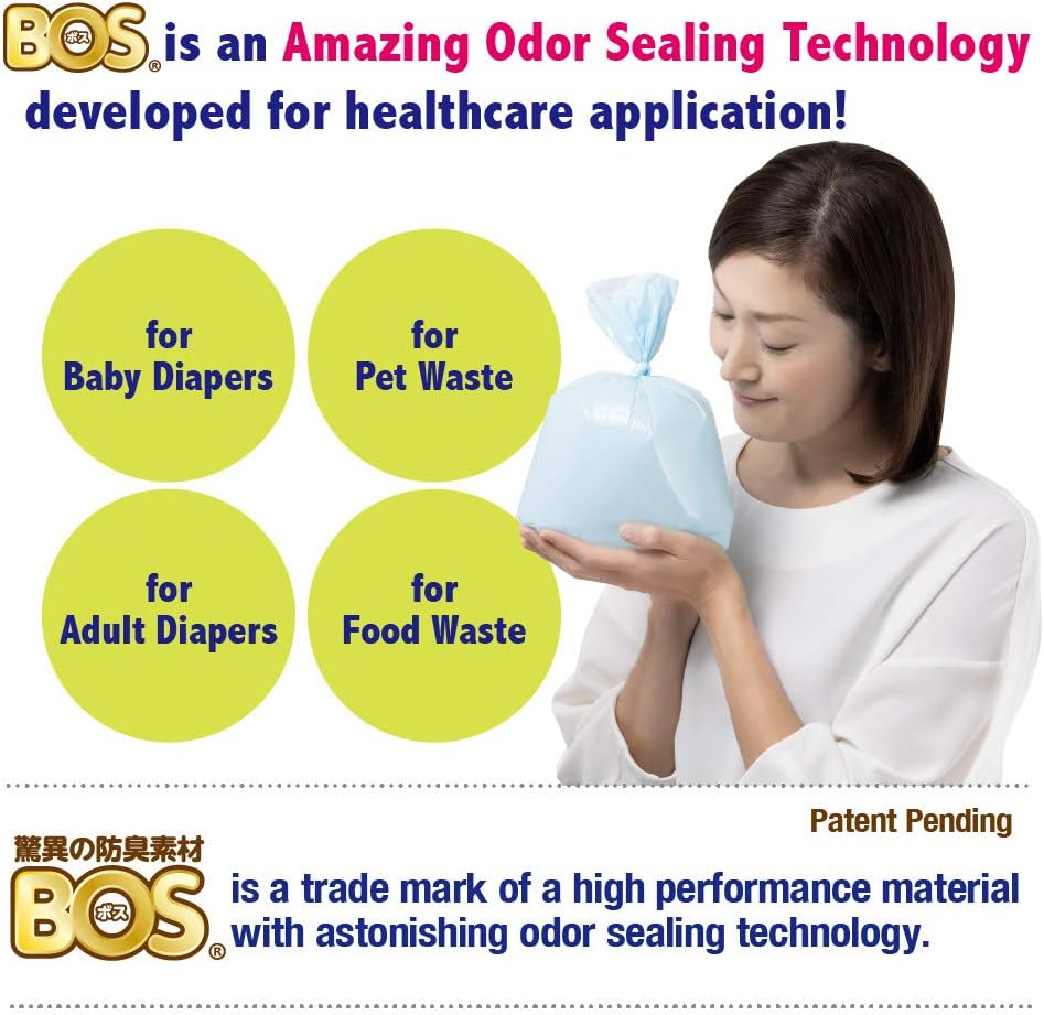 BOS cat litter disposal bags side angle product display