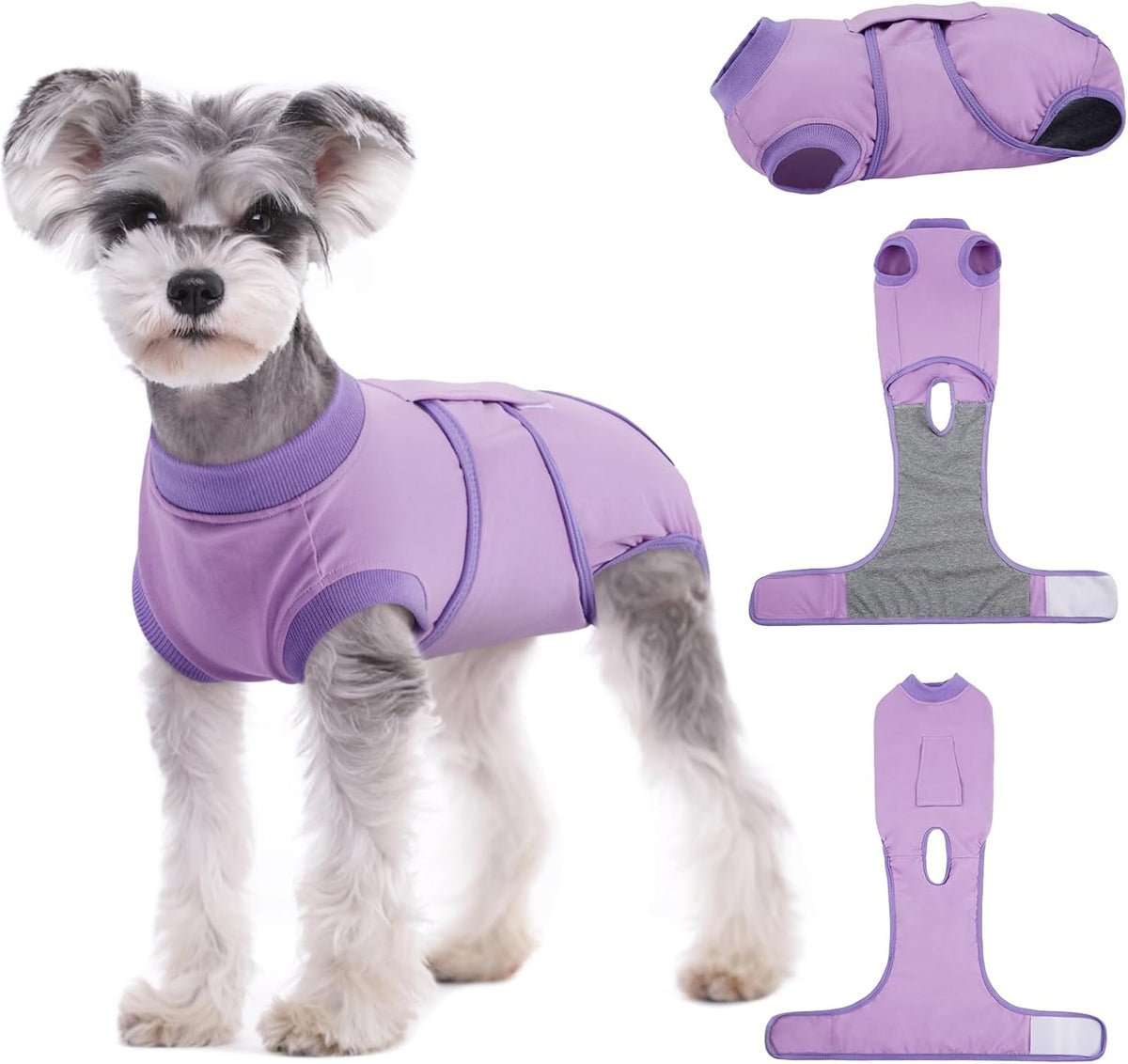 Kuoser Dog Surgery Suit Female Spay, Dog Recovery Suit Male Neuter, Pet Clothes Onesie for Surgery Anti Licking Abdominal Wounds Puppy Surgical Recovery Bodysuit Shirt, Substitute E-Collar & Cone - Image 10