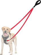 PetBonus Two Point Control Dog Leash, Works with No Pull Harnesses, No Tangle Training Leashes, Soft Padded and Reflective Walking Lead, Converts to Single Lead for Medium Large Dogs (Black) - Image 14