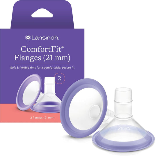 Lansinoh ComfortFit Breast Pump Flanges 21mm front view