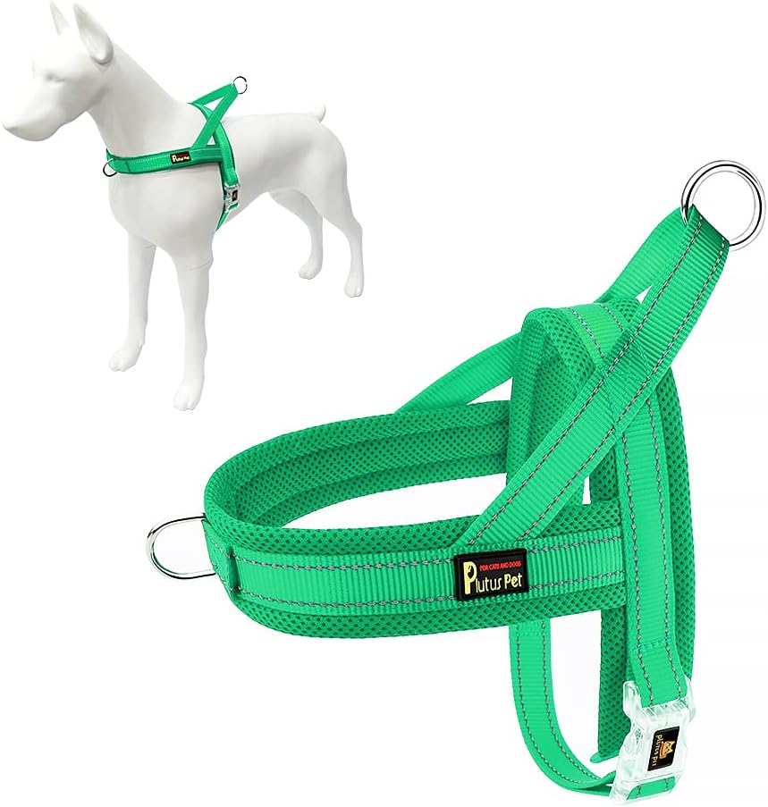 Plutus Pet No Pull Dog Harness with Breathable Mesh Padded, Adjustable Reflective Escape Proof Dog Harness, Quick Fit Dog Vest Harness for Small Medium Large Dogs(M, Beige) - Image 14