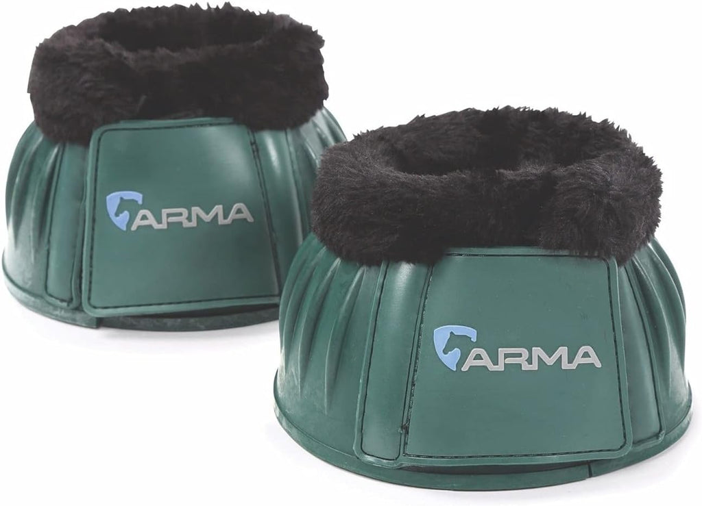 Shires Arma Overreach Fleece Bell Boots - Durable Gum Rubber with SupaFleece Trim and Double Velcro Black/Full - Image 12