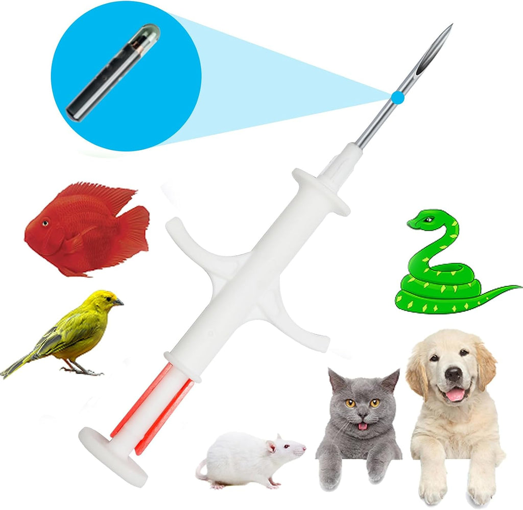 Premium pet microchip kit packaging with barcode labels for easy scanning