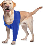ROZKITCH Dog Sleeve to Prevent Licking for Front Right Left Leg, Pet Prevent Licking Wound Elbow Protector, Dog Recovery Suit Cone Collar Alternative for Sprain ACL CCL Arthritis Joint Care Zebra L - Image 9