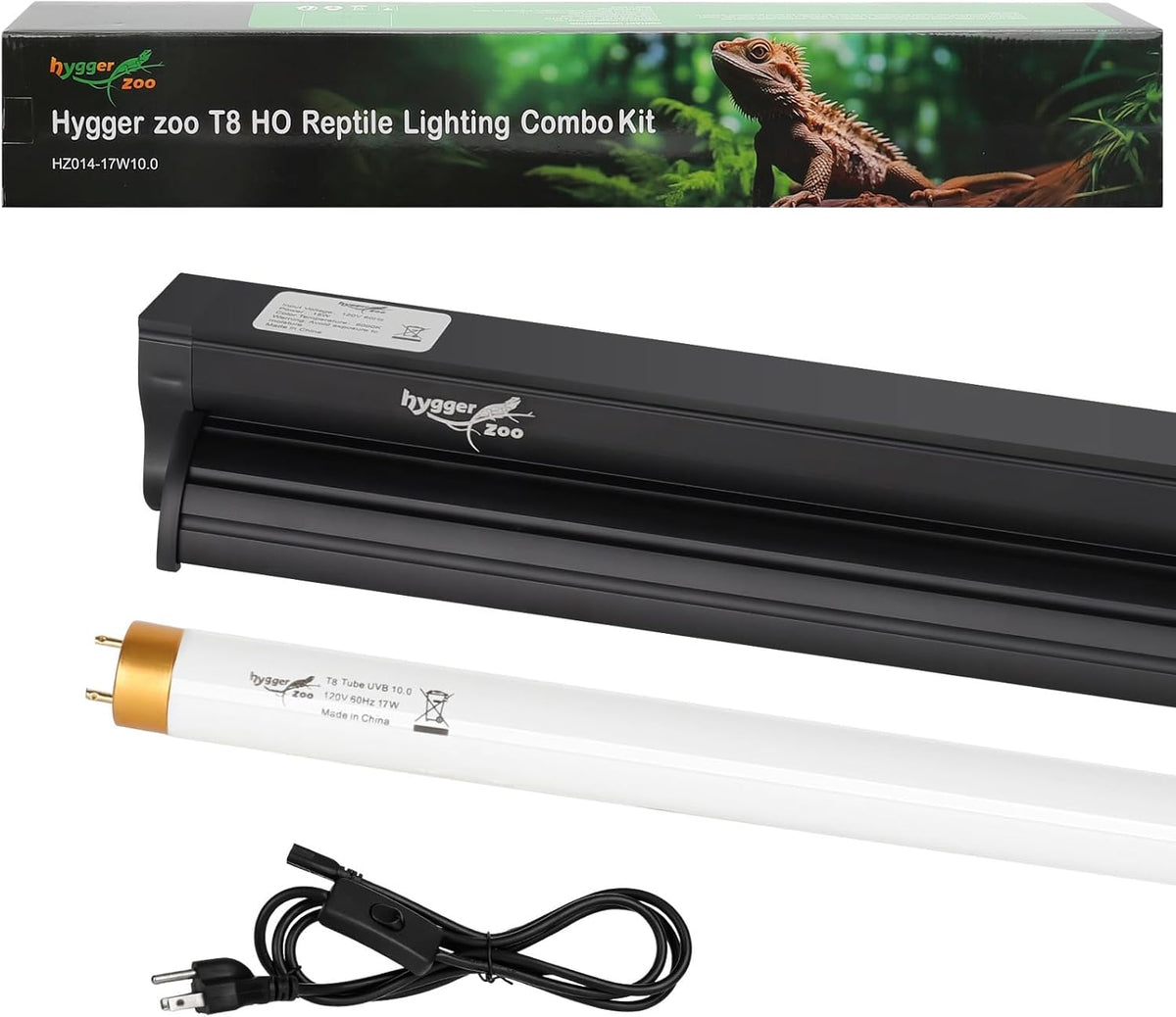 Hygger Zoo reptile habitat lighting in enclosure