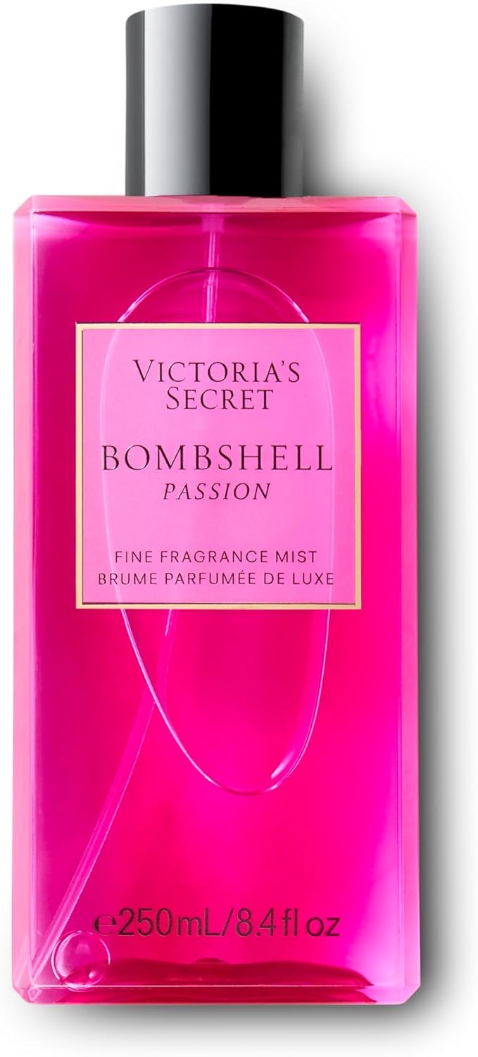Bombshell Seduction warm velvet musk and sage perfume mist display