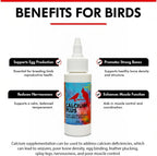 Directions for use label on Morning Bird Calcium Plus bottle