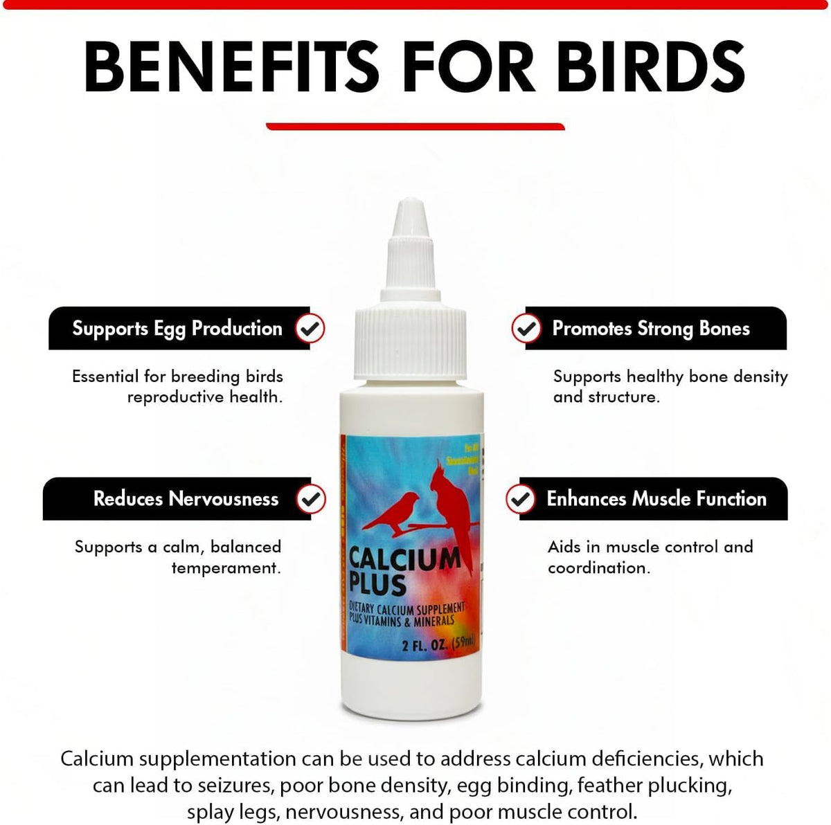 Directions for use label on Morning Bird Calcium Plus bottle
