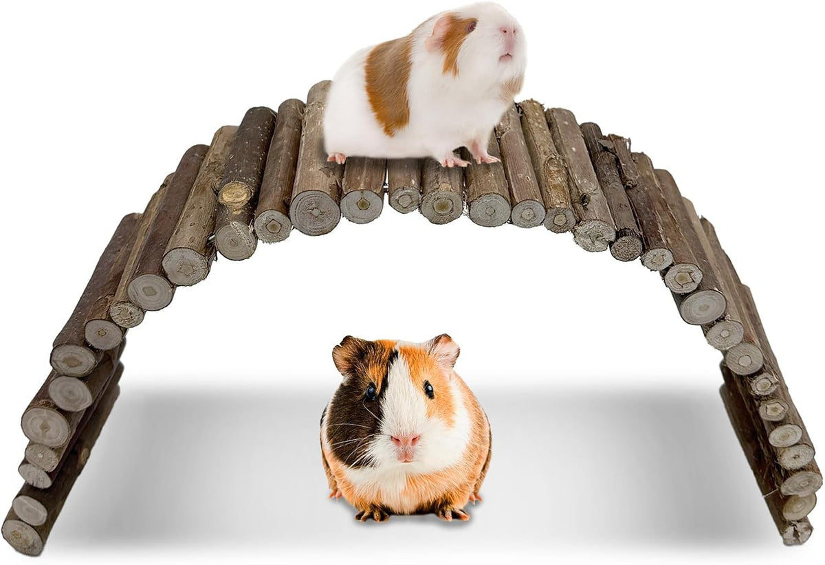 Hamiledyi Hamster Bridge Wood Hamster Climbing Ladder Rat Ladder Bridge Small Animals Cage Accessories for Dwarf Syrian Hamster Mice Gerbils Sugar Glider Rat (21.7x3.5IN) - Image 11
