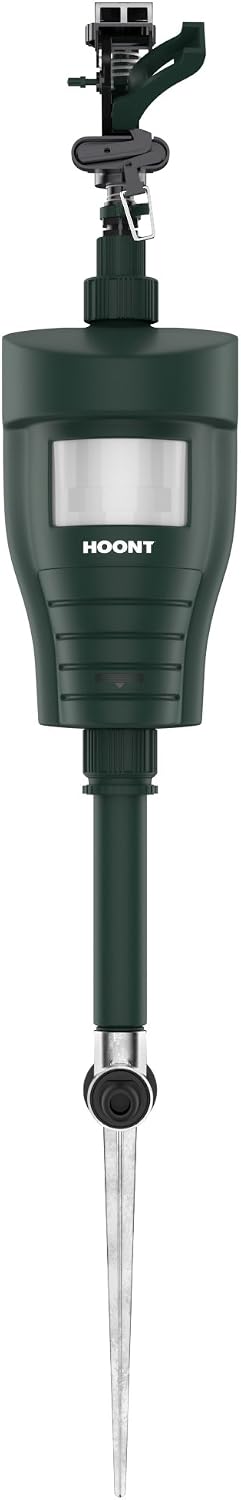Hoont Cobra garden sprinkler humanely deterring stray dogs and cats with water jet