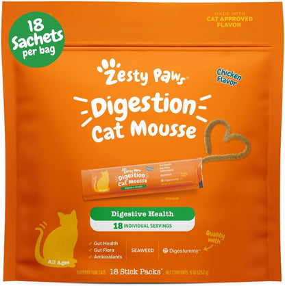 Zesty Paws Allergy & Immune Mousse - Cat Vitamins & Supplements Treats - Allergy Relief for Cats L-Lysine Squeeze up for Immunity, Skin Health & Antioxidant Support - Chicken 14ct - Image 9