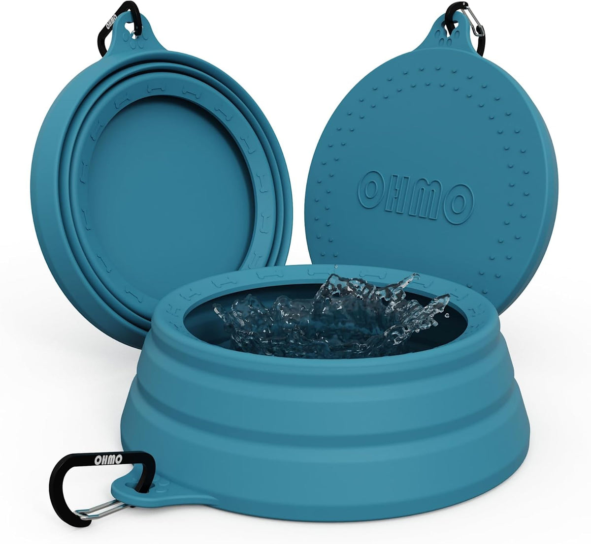 OHMO Spill Proof Collapsible Dog Water Bowl 24oz for Cars, No Splash Portable Bowls for Dog Travel, Dishwasher Safe, Pet Essentials for Road Trips, Cat Travel Accessories - Image 14