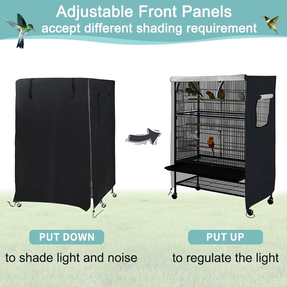 Side view showing the adjustable ventilation window on the Deckaly night drape.