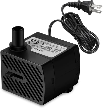 DOMICA mini submersible water pump front view showcasing the adjustable flow control switch.