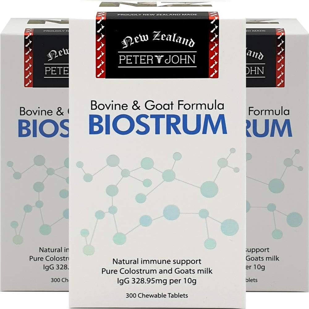 HEALTHFARM Peter and John Biostrum tablets 3 bottle pack front view natural immunity supplement