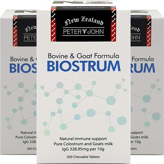 HEALTHFARM Peter and John Biostrum tablets 3 bottle pack front view natural immunity supplement