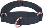 Soft Leather Martingale Dog Collar - Adjustable Rose Gold Limited Slip Collars [Easy to Clean], Stylish Durable Heavy Duty Nylon No Pull Training Collar for Small Medium Large Dogs M Purple - Image 10