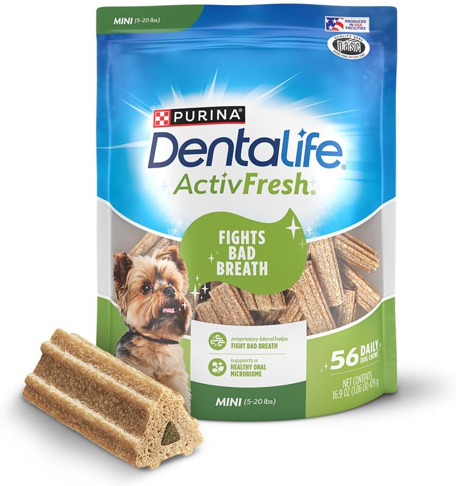 Dentalife ActivFresh Dog_Chews for Mini and Small Dogs 5-20 lbs., Dental-Chews to Freshen Breath, Chicken Flavor, 16.9 oz., 56 Chews - 56 ct. Pouch (Pack of 2) - Image 11