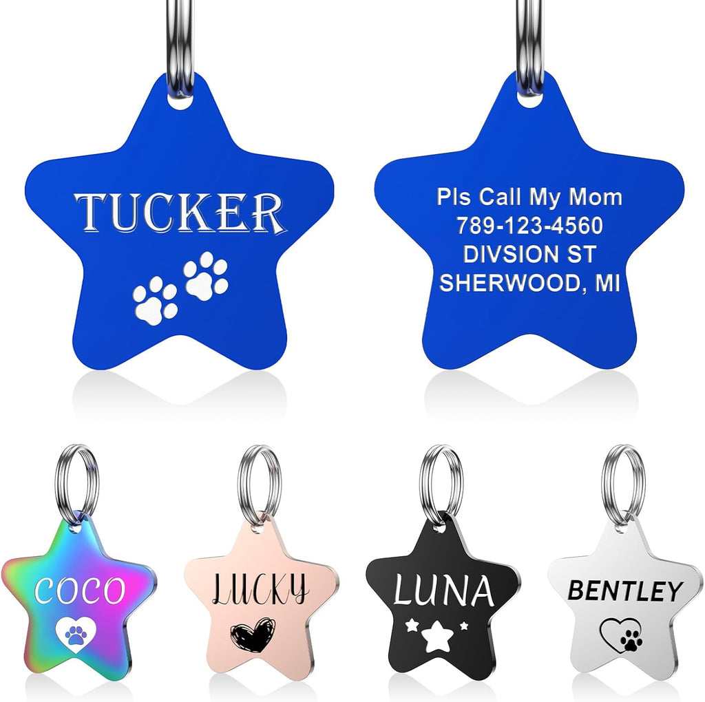 Dog Tags Personalized for Pets - YEHANTI Personalized Dog Tags with Lovely Icons, Durable Stainless Steel Pet ID Tags for Small Large Dogs Cats, Custom Dog Name Tags Engraved on Both Sides (Bone) - Image 12