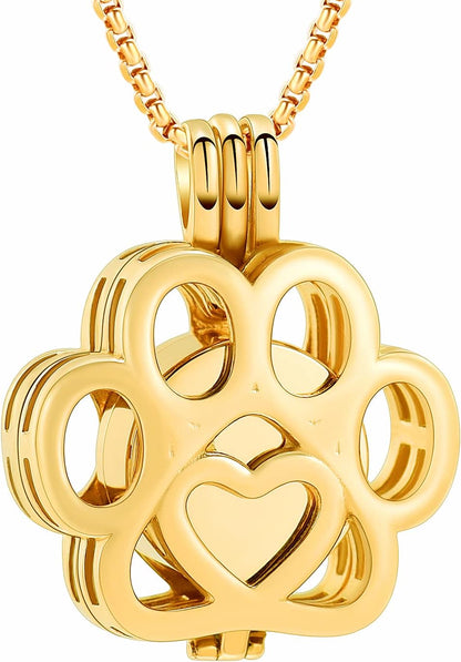 Oinsi Pet Cremation Jewelry For Ashes For Dog/Cat Paw Stainless Steel Memorial Locket Urn Necklace Inside Mini Case Keepsake Cremation Jewelry Women Men - Image 9