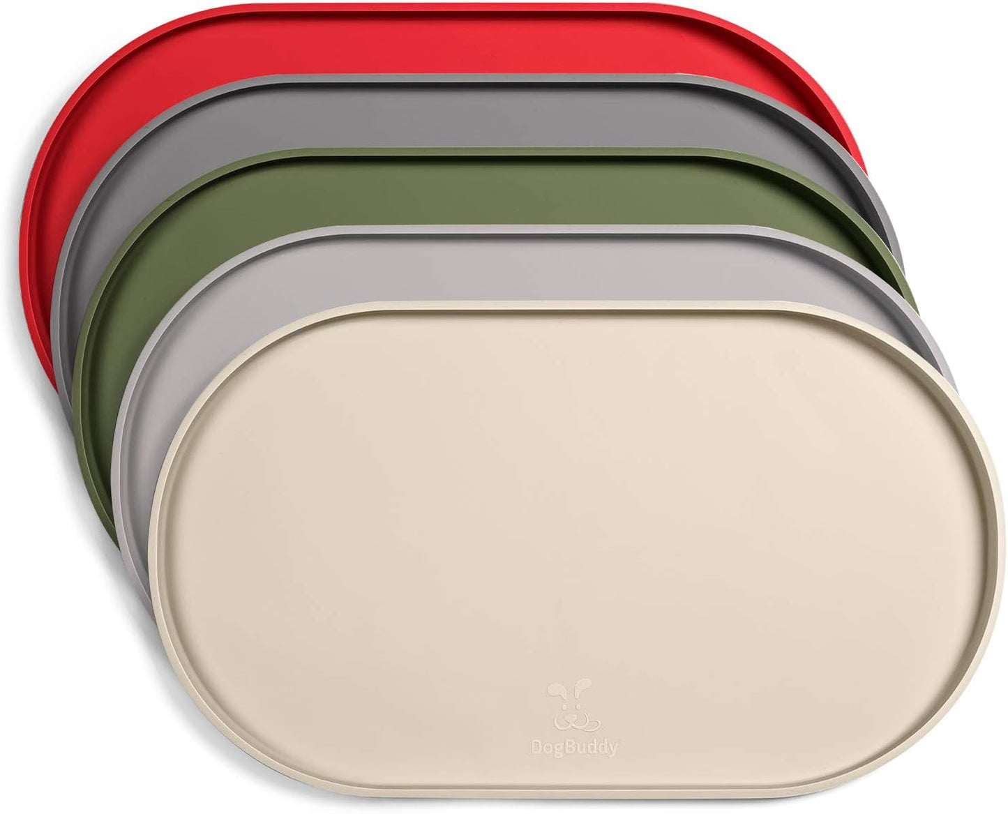DogBuddy Dog Food Mat White Sand front view