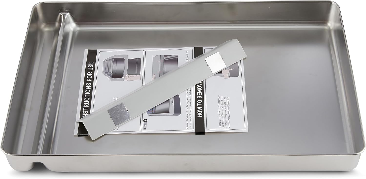 Packaging display of Cosparx stainless steel litter tray