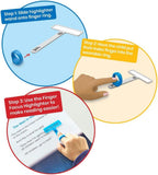 Hand2mind guided reading strips with interchangeable yellow and blue highlight wands