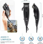 Close up of the ergonomic Wahl pet clipper for home grooming.