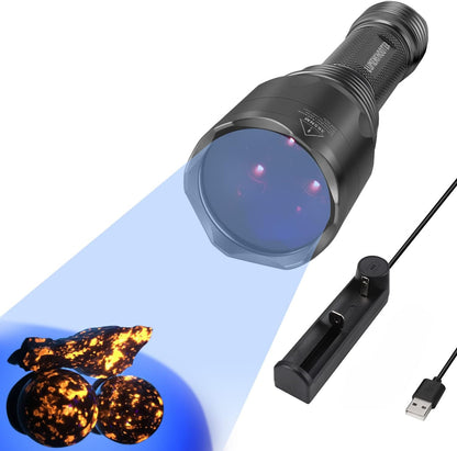 LUMENSHOOTER S3 365nm UV Flashlight with 3 LEDs, Powerful Blacklight Flashlights for Pet Urine Detection, Resin Curing, Rocks, Scorpion - Image 1