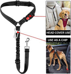 Close up view of reflective stitching on Anicy dog car seat belt