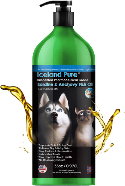Iceland Pure non toxic aluminum bottle with pump mechanism for precise pet dosage