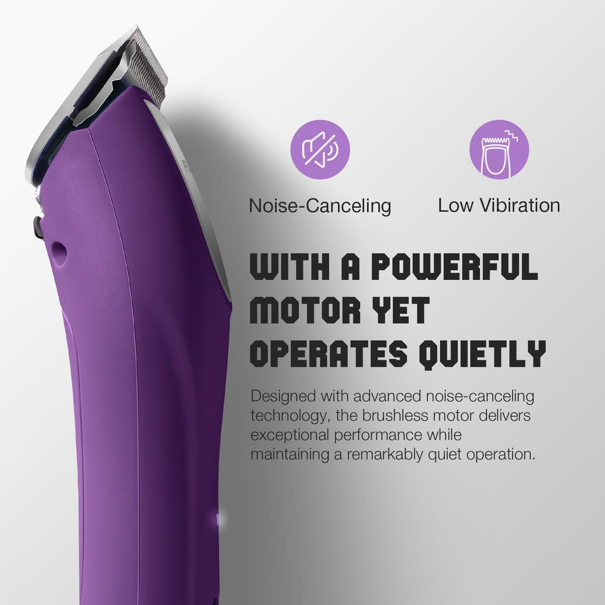 Fuzzyfix pet trimmer ergonomic handle and speed control button layout