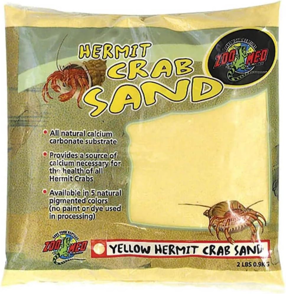 Zoo Med Hermit Crab Calcium Sand Yellow 2 Pounds front view
