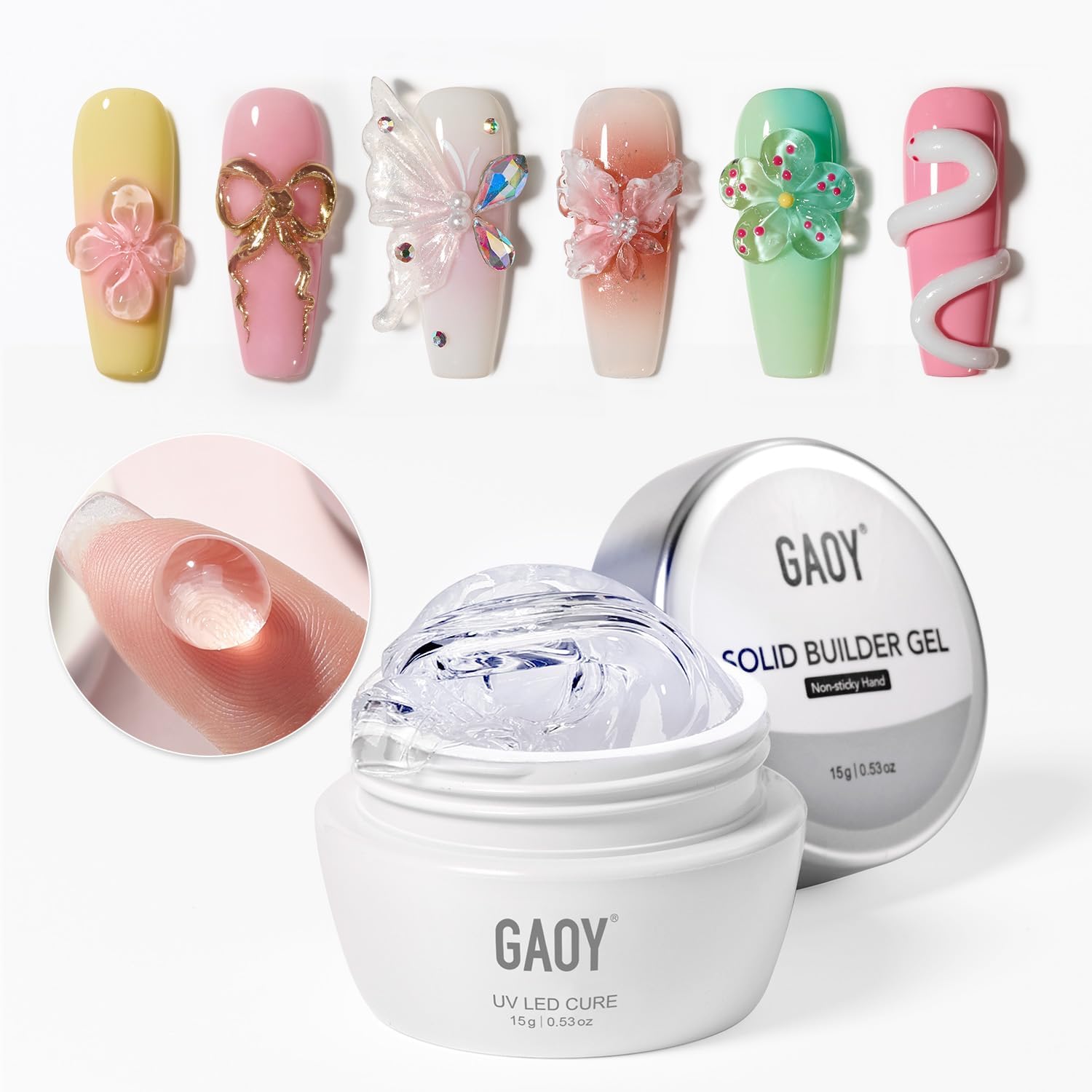 Gaoy Clear 3D Sculpting Gel 15g container front view