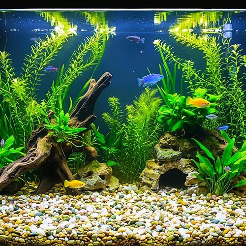Smooth natural river stones for aquarium biological filtration