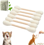 6 Pack Giant Cotton Swab Catnip Toys,Cat Q Tip Toy,Felt Interactive Kicker Chew Toys for Kittens & Indoor Cats, Soft Teething Toy with Organic Catnip, Eases Anxiety & Boredom, Cat Lover Gift (Orange) - Image 11