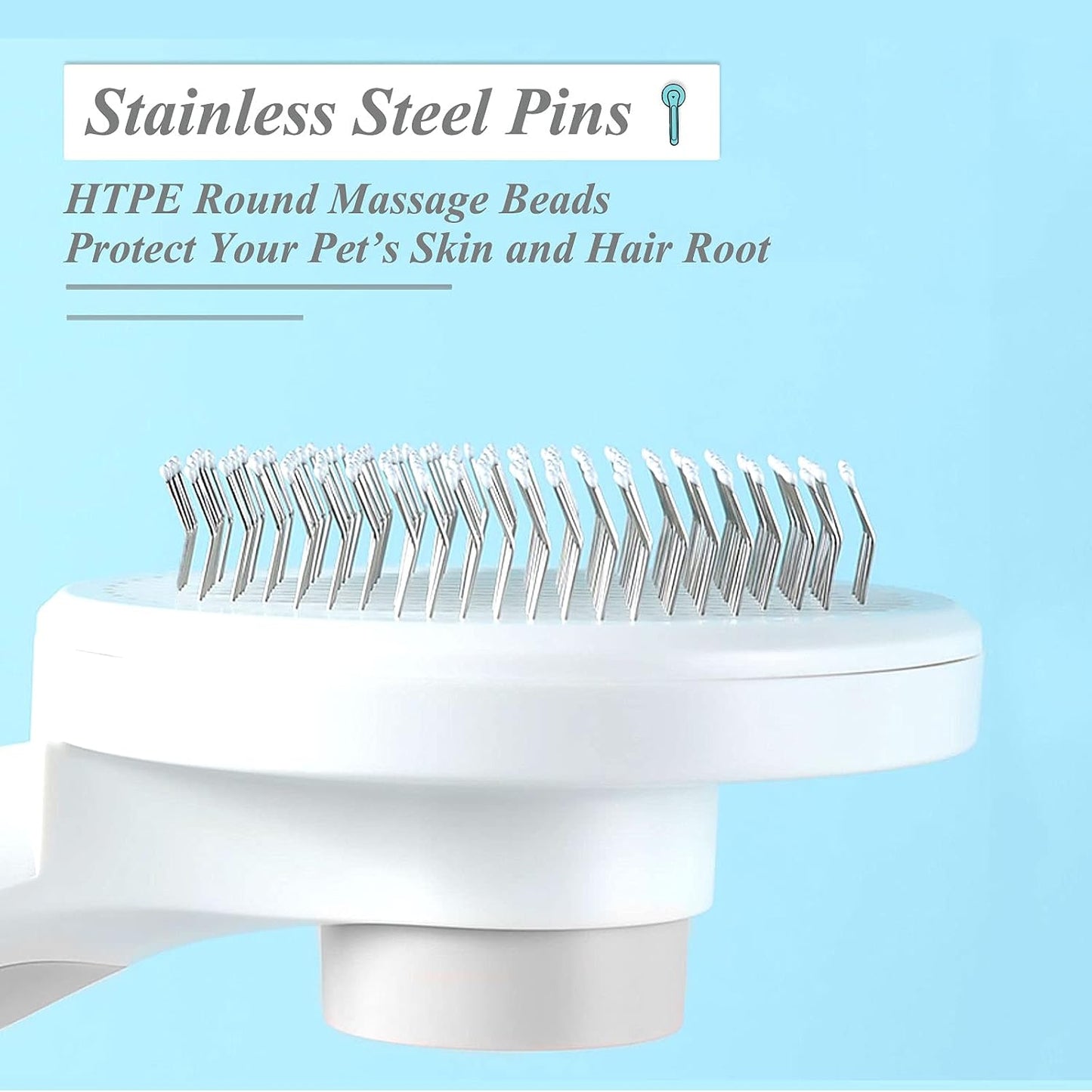 SimpleDot dog and cat slicker brush stainless steel bristles with massage beads