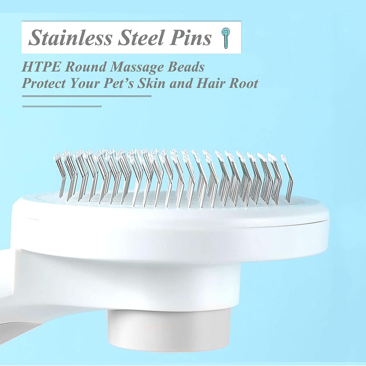 SimpleDot dog and cat slicker brush stainless steel bristles with massage beads